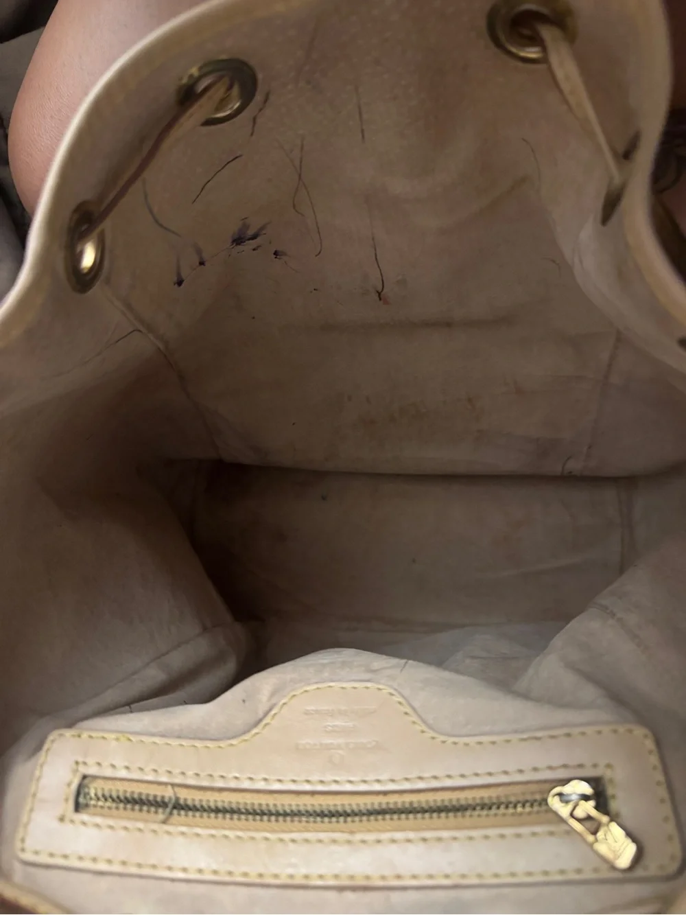 Louis Vuitton Monogram Canvas Backpack in Brown and Tan